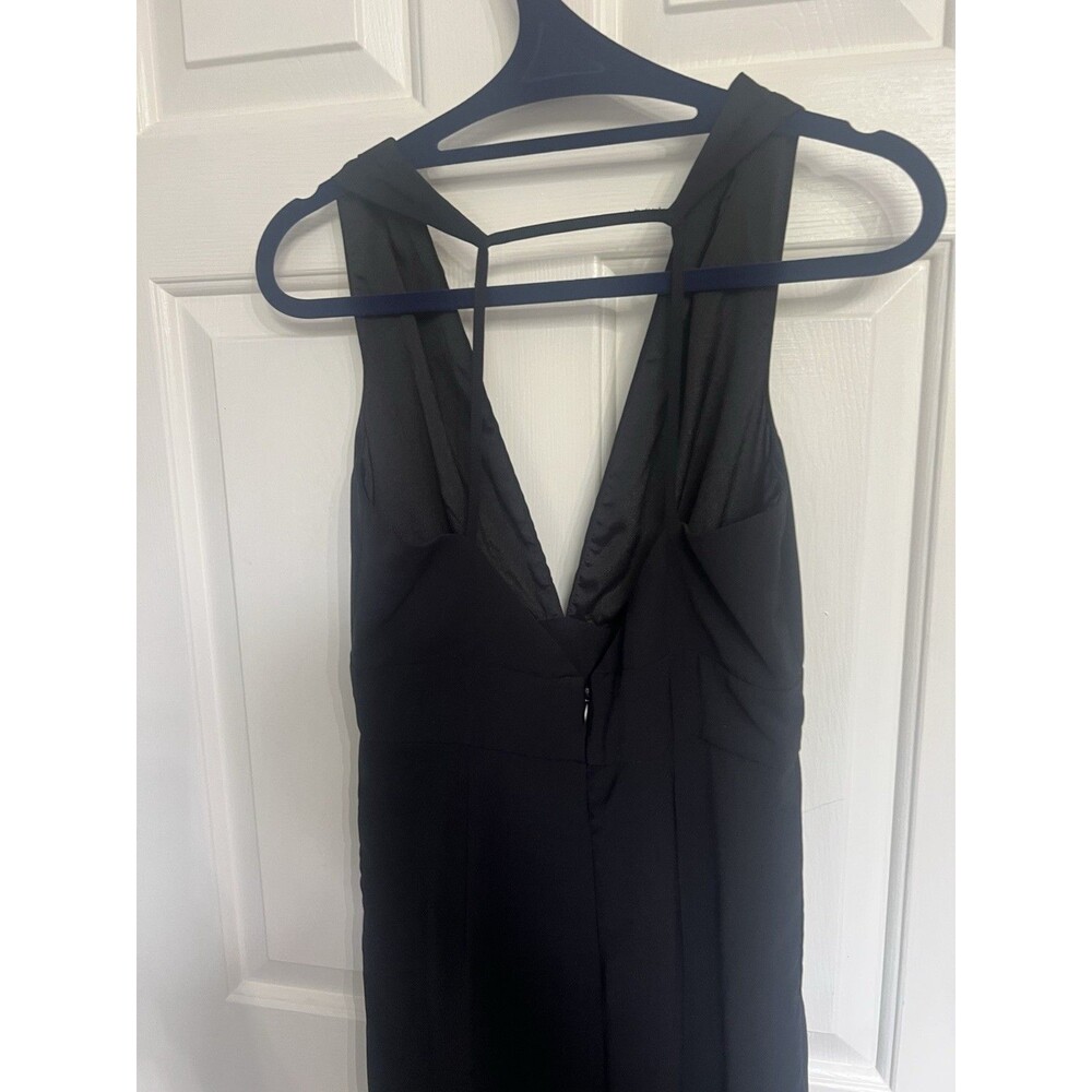 Lulus Black V Neck Wide Leg Jumpsuit Sz Small - Picture 9 of 15